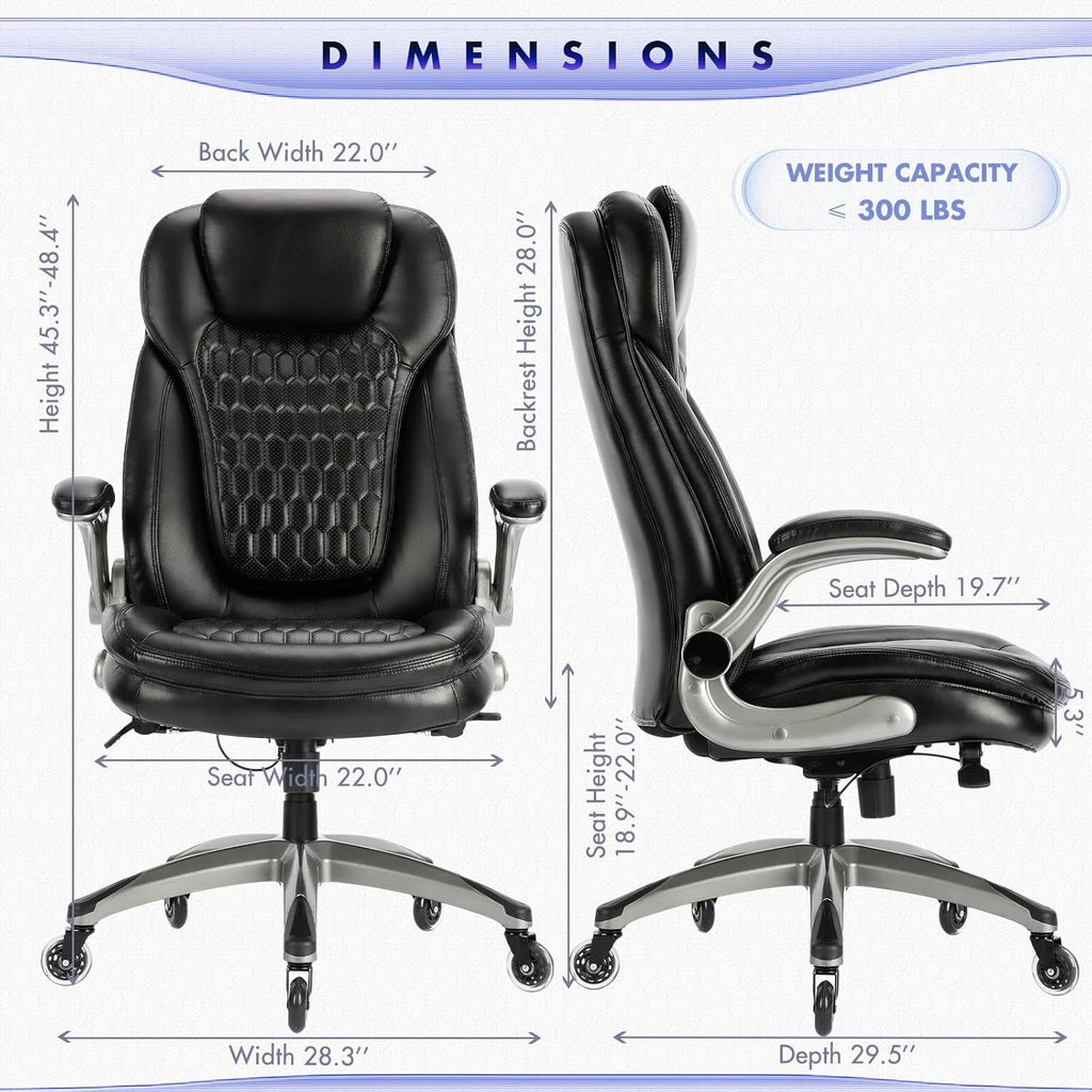 Executive Ergonomic Leather Chair | By COLAMY