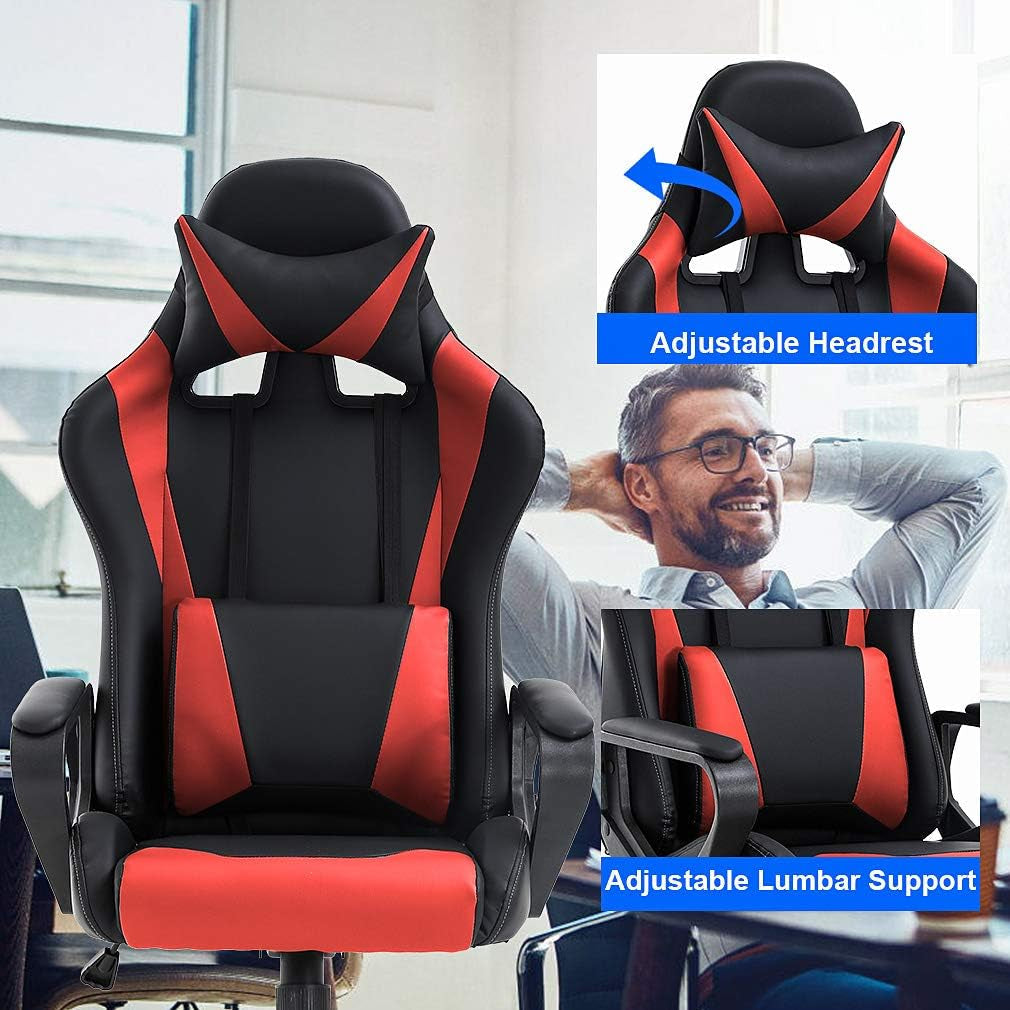 Ergonomic High-Back PU Leather Gaming Chair