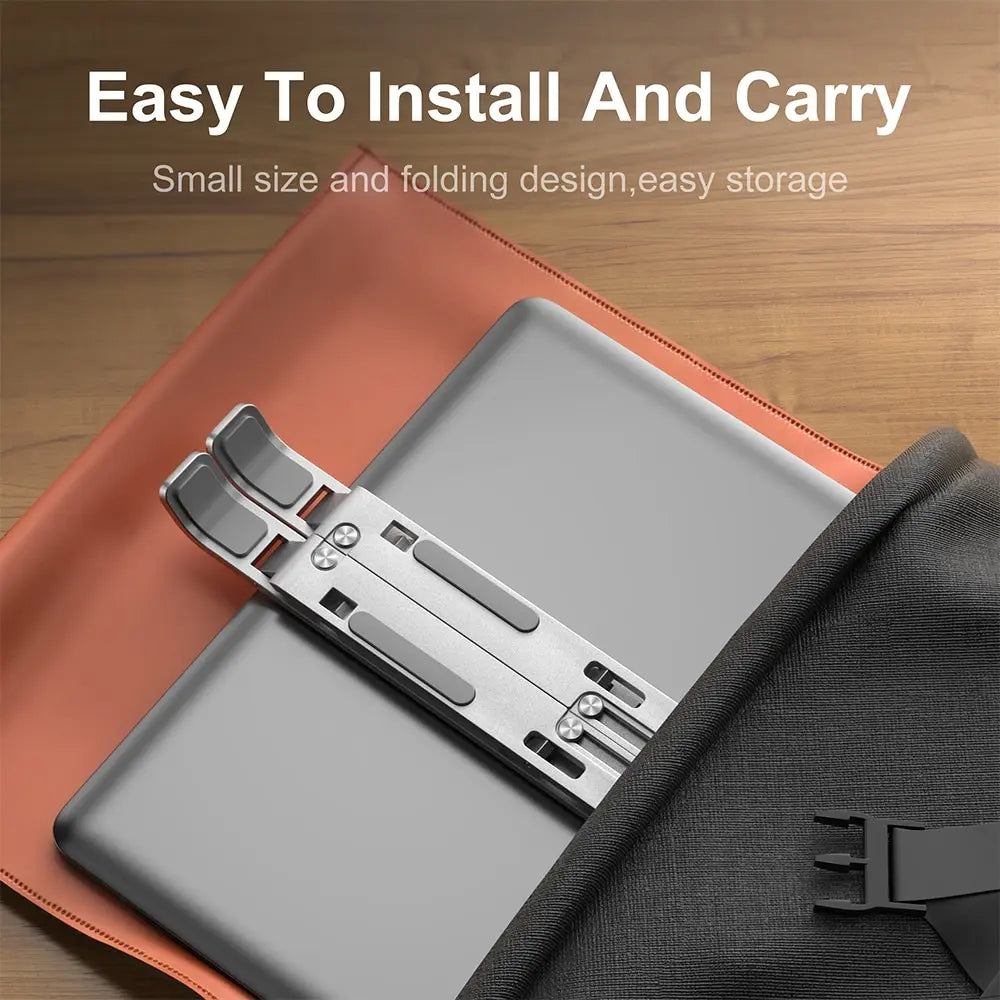 Portable Aluminum Laptop Stand for Remote Work and Ergonomic Desk Setups