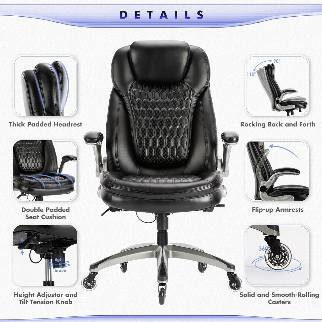 Executive Ergonomic Leather Chair | By COLAMY