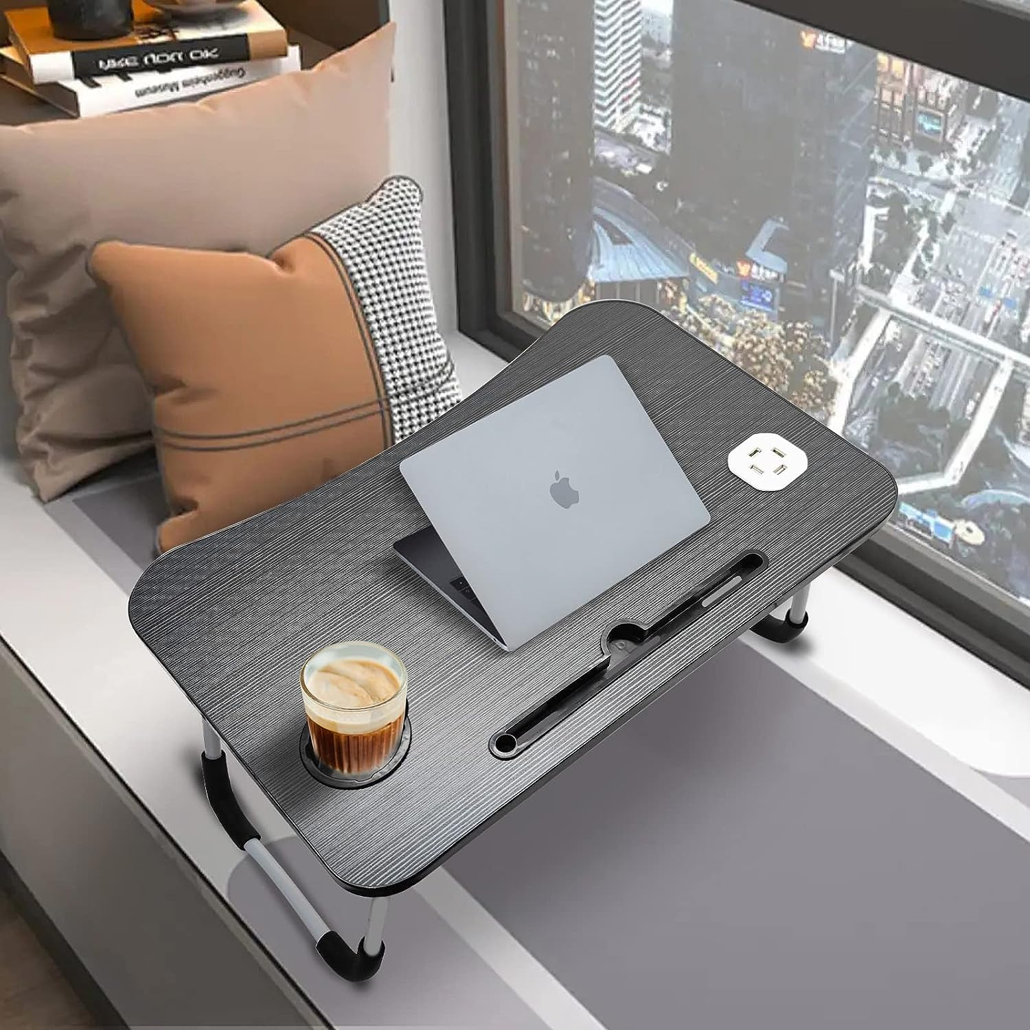 Portable Laptop Bed Desk for Work From Home Reading & Study